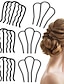 levne Dámské vlasové doplňky-6 kusů boční hřeben do vlasů kovové spony na hřeben do vlasů francouzský twist hřeben pro updo drdol vintage vlasy černé jehlice do vlasů hřeben do vlasů vlasové doplňky pro ženy a dívky