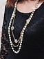 cheap Necklaces &amp; pendants-1PC Chain Necklace Layered Necklace For Women&#039;s Wedding Halloween Party Evening Alloy Classic Flower