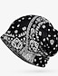 halpa Miesten hatut-Sukupuolineutraali Pipo Neulo pipo Musta Valkoinen Polyesteri Painettu Matkailu ulko- Loma Kuvio Tuulenkestävä Lämmin