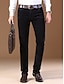 tanie Sukienka spodnie-Męskie Garnitury Spodnie sztruksowe Spodnie zimowe Spodnie Spodnie garniturowe Kieszeń Równina Komfort Oddychający Na zewnątrz Codzienny Wyjściowe Moda Codzienny Ciemny khaki Czarny