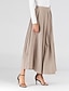 cheap Maxi Skirts-Women&#039;s Skirt Swing Maxi khaki Skirts Fall &amp; Winter Pleated Fashion Elegant Casual Street Daily M L XL