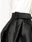voordelige Avondjurken-a-lijn avondjurk feestjurk elegante jurk formele bruiloftsgast vloerlengte korte mouw v-hals riem / sjerp satijn met plooien 2024
