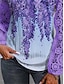 Χαμηλού Κόστους Γυναικείες Μπλούζες &amp; Πουκάμισα-Γυναικεία Πουκάμισο Δαντελένιο πουκάμισο Μπλούζα Φλοράλ Γραφική Causal Αργίες Δαντέλα Στάμπα Φανάρι μανίκι Πράσινο του τριφυλλιού Μακρυμάνικο Μοντέρνα Λαιμόκοψη V Άνοιξη &amp; Χειμώνας