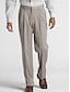 cheap Dress Pants-Men&#039;s Dress Pants Trousers Pleated Pants Suit Pants Pocket Plain Comfort Breathable Outdoor Daily Going out Fashion Casual Black Apricot