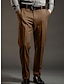 cheap Dress Pants-Men&#039;s Dress Pants Trousers Suit Pants Tweed Pants Pocket Plain Comfort Breathable Outdoor Daily Going out Fashion Casual Black Light Grey