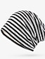 abordables Sombreros de hombre-Unisexo Sombrero de Beanie Gorro de punto Negro Azul Piscina Algodón Viaje Exterior Vacaciones A Rayas Resistente al Viento Templado