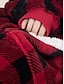cheap Women&#039;s Robes-Women&#039;s Wearable Blanket Hoodie Blanket Pajama Loungewear Grid / Plaid Pure Color Warm Plush Casual Home Daily Bed Sherpa Warm Breathable Hoodie Long Sleeve Pocket Fall Winter Light Pink Black Red