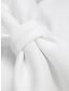 abordables Vestidos de fiesta-Mujer Vestido blanco Vestido de fiesta de graduación Vestido de Fiesta Frunce Separado Escote en Pico Manga Corta Vestido Midi Vacaciones Blanco Rosa Invierno
