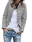 cheap Casual Jackets-Women&#039;s Blazer Outdoor Stand Collar Button Plain Breathable Fashion Regular Fit Outerwear Long Sleeve Fall ArmyGreen S