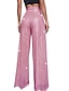 cheap Party women&#039;s Pants-Women&#039;s Wide Leg Pants Trousers Sequins High Waist Full Length claret Summer