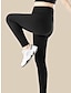 cheap Leggings-Women&#039;s Leggings Plus Size Nylon High Waist Full Length Grey Fall