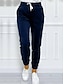 billiga Dambyxor-kvinnors chinos byxor sammetsbyxor hellängd mode streetwear utomhus dagligen svart marinblå s m höst vinter