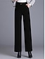 cheap Women&#039;s Dress Pants-Women‘s Wide Leg Pants Herringbone Fleece Flannel Trousers Full Length Fashion Streetwear Work Black Khaki S M Fall Winter