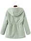 cheap Women&#039;s Puffer&amp;Parka-Women&#039;s Winter Coat Parka Waterproof Removable Work Athleisure Daily Wear Casual Daily Zipper Pocket Fur Collar Zipper Hoodie Daily OL Style Outdoor Casual Solid Color Loose Fit Outerwear Long Sleeve