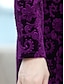 billiga enkla klänningar-Dam Sammetsklänning Midiklänning Ficka Dagligen Elegant Mode V-hals Långärmad Svart Vin Blå Färg