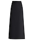voordelige Effen rokken-Dames Rok A-lijn Maxi Hoge taille Rokken Zak Effen Straat Dagelijks Winter Polyester Elegant Modieus Zwart
