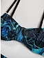 baratos Lingerie Sexy-Mulheres Lingerie Sensual Conjuntos 5 Peças Cor imaculada Amantes quente Casa De Cama Encontro Poliéster Respirável Correias Sem Manga Frente Única Verão Primavera Preto Azul