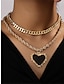 abordables Collares y colgantes-Mujer Collares Moda Exterior Corazón Collares