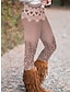 cheap Leggings-Women&#039;s Leggings Print Full Length Light Pink All Seasons