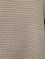 billiga tröja för män-Herr Pullover tröja Ribbad Sticka Normal Stickat Slät Rund hals Modernt Modernt Arbete Dagliga kläder Kläder Vinter Svart Rosa S M L