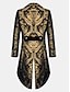 olcso Blézer és kabát-férfi alkalmi blézer fekete arany vámpír gótikus molett kabát showman szmoking frakk ruha ruha steampunk viktoriánus 2024