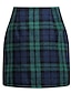 cheap Mini Skirt-Women&#039;s Skirt Bodycon Mini High Waist Skirts Print Plaid Street Daily Winter Woolen Fashion Casual Sapphire Turquoise Dark Green Dark Coffee