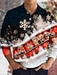 Χαμηλού Κόστους ανδρικά πόλο με κουμπιά-Καρό Χιονονιφάδα Ανδρικά Βίντατζ 3D Στάμπα γκολφ πόλο ΕΞΩΤΕΡΙΚΟΥ ΧΩΡΟΥ Καθημερινά Streetwear Πολυεστέρας Μακρυμάνικο Απορρίπτω Μπλουζάκια πόλο Κρασί Ρουμπίνι Φθινόπωρο &amp; Χειμώνας Τ M L Μικροελαστικό