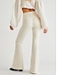 tanie dżinsy damskie-damskie jeansy rozkloszowane spodnie z dzwonkiem spodnie pełna długość moda streetwear street codzienny czarny biały xs s jesień zima