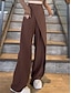 cheap Women&#039;s Dress Pants-Women&#039;s Dress Pants Pants Trousers Full Length Micro-elastic High Waist Fashion Streetwear Street Daily Coffee color Black S M Summer Spring