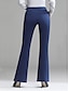 cheap Women&#039;s Dress Pants-Women‘s Fleece Flannel Pants Trousers Flare Leggings Full Length Fashion Streetwear Street Daily Black Royal Blue S M Winter