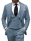 זול חליפות-חליפות חתונה לגברים חומות קורדרוי וינטג&#039; 3 חלקים בצבע אחיד בהתאמה אישית בעלת שני כפתורים שחור ורוד אדום 2024