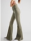 Недорогие джинсы женские-Женские расклешенные джинсы, брюки-клеш, брюки, полная длина, модная уличная одежда, уличная одежда, черный, белый цвет, xs s, осень-зима