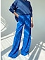 abordables pantalones de fiesta para mujer-Mujer Perneras anchas Chinos Alta cintura Longitud total Violeta Otoño