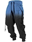 Недорогие мужские спортивные штаны с принтом-Градиент Крест На каждый день Муж. 3D печать Штаны Брюки на открытом воздухе Для улицы На каждый день Полиэстер Желтый Синий Оранжевый S M L Нормальная Эластичность Брюки