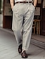 economico Pantaloni eleganti-Per uomo pantaloni della tuta Pantaloni Pantaloni casual Pantaloni da completo Tasca frontale Liscio Comfort Traspirante Informale Giornaliero Per eventi Di tendenza Essenziale Nero Bianco