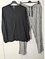 economico Pigiami-Per uomo loungewear Pigiami Set pigiama Top e pantalone del pigiama 2 pezzi A quadri Moda Informale Comoda Interni Giornaliero Misto cotone Comfort Girocollo Manica lunga maglietta Pantalone A