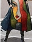 abordables Vestidos estampados-Mujer Vestido de invierno Vestido de una línea Abstracto Estampado Cuello Barco Vestido Midi Diario Vacaciones Manga Larga Otoño Invierno