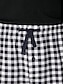 economico Pigiami-Per uomo loungewear Pigiami Set pigiama Top e pantalone del pigiama 2 pezzi A quadri Moda Informale Comoda Interni Giornaliero Misto cotone Comfort Girocollo Manica lunga maglietta Pantalone A