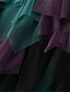 זול חצאיות פשוטות-בגדי ריקוד נשים חצאית גזרת A נדנדה מידי מותניים גבוהים חצאיות מכפלת לא סדירה שכבות מרובות קולור בלוק רחוב חופשה חורף ספנדקס אופנתי יום יומי לבן ורוד פול ירוק