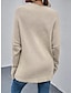 cheap Sweaters-Women&#039;s Sweater Pullover Jumper Criss Cross Knitted Solid Color Stylish Casual Long Sleeve Regular Fit Sweater Cardigans V Neck Fall Winter Blue Purple Pink / Holiday / Going out