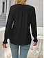 economico Top da donna Basic-Camicia Blusa Per donna Nero Bianco Rosa Tinta unica Traforato Giornaliero Di tendenza Colletto Standard S