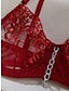 cheap Sexy Lingerie-Women&#039;s Sexy Lingerie Sets Christmas Pure Color Lovers Hot Xmas Polyester Breathable Straps Sleeveless Backless Summer Spring Black Wine