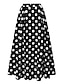 cheap Maxi Skirts-Women&#039;s Skirt A Line Swing Long Skirt Maxi High Waist Skirts Pocket Print Polka Dot Street Vacation Winter Polyester Elegant Fashion Black Red Dark Blue