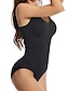cheap Corsets-Women&#039;s Shapewear Bodysuits Pure Color Warm Fashion Home Street Daily Nylon Warm Breathable Straps Sleeveless Summer Spring Black Brown