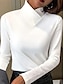 abordables T-shirts Femme-Femme T shirt Tee Plein Saint Valentin du quotidien Fin de semaine Mode manche longue Col V Noir Automne hiver