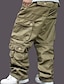 Χαμηλού Κόστους Στρατιωτικά παντελόνια-Ανδρικά Παντελόνια με τσέπες Παντελόνι Cargo Τσέπη Σκέτο Άνεση Αναπνέει ΕΞΩΤΕΡΙΚΟΥ ΧΩΡΟΥ Καθημερινά Εξόδου Καθημερινό Μεγάλο και ψηλό Μαύρο Πράσινο Χακί