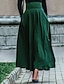 Χαμηλού Κόστους Μονές φούστες-Γυναικεία Γραμμή Α Κούνια Μακρύ Φούστες Τσέπη Μονόχρωμο Δρόμος Καθημερινά Φθινόπωρο &amp; Χειμώνας Πολυεστέρας Κομψό Βίντατζ Κρασί Μαύρο Πράσινο Χακί