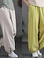 abordables pantalon en lin et coton pour femme-Femme Joggings Pantalon en lin Mélange de Lin &amp; Coton Taille haute Toute la longueur Jaune clair Automne