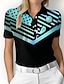 cheap Designer Collection-Women&#039;s Golf Polo Shirt Golf Clothes Blue Rose Red Light Blue Short Sleeve Sun Protection Top Tie Dye Ladies Golf Attire Clothes Outfits Wear Apparel