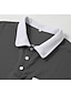cheap Classic Polo-Men&#039;s Button Up Polos Polo Shirt Casual Holiday Lapel Short Sleeve Fashion Basic Plain Classic Summer Regular Fit Navy Black White Burgundy Sky Blue Grey Button Up Polos